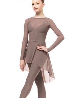 eleve everyday dress dramatic truffle mesh new size XS